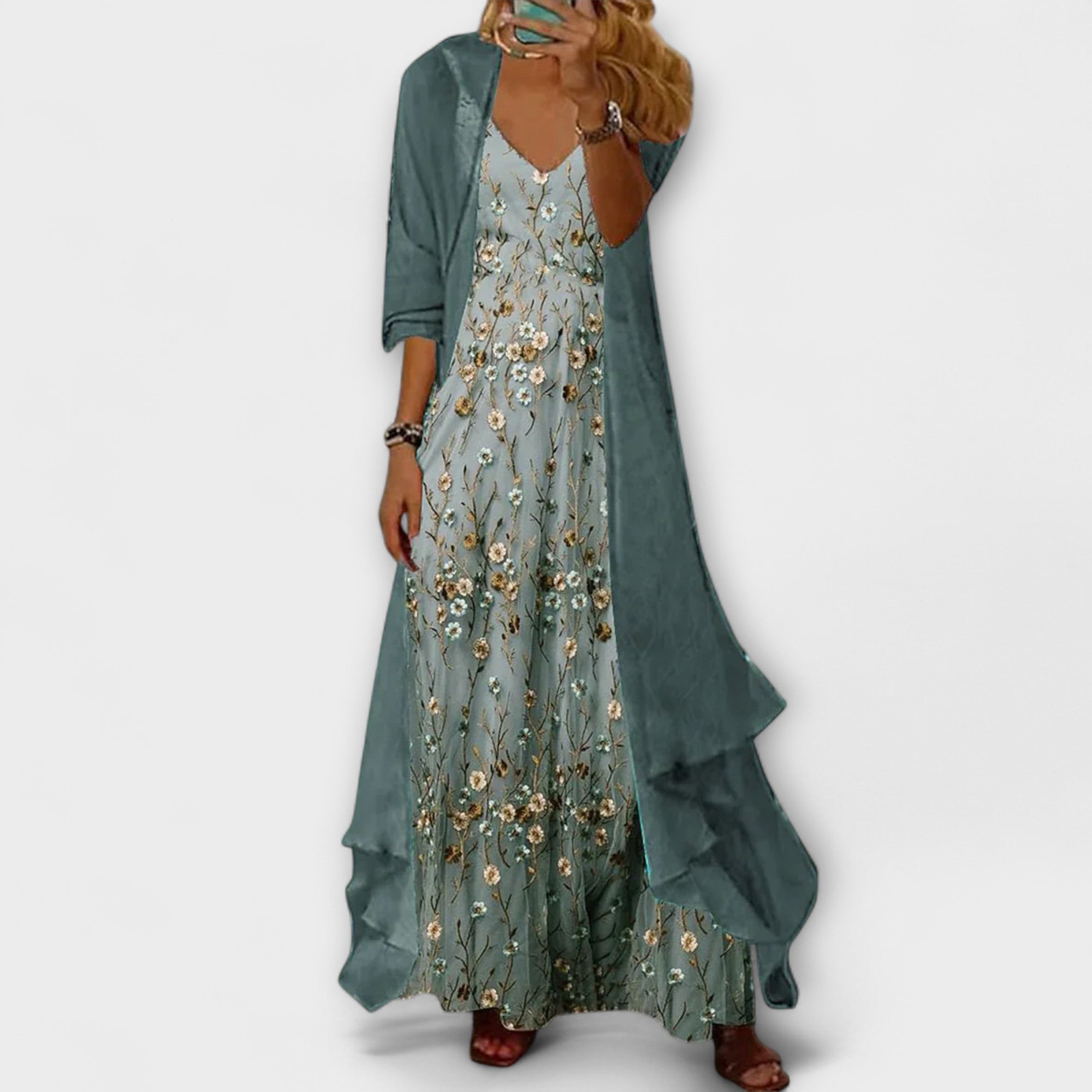 Bryleigh | Ensemble de Robe Maxi Élégante en Deux Pièces