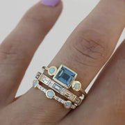 Bague Rétro Bleue