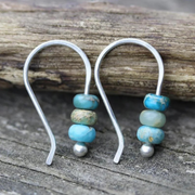 Boucles d'Oreilles en Perles Turquoise