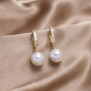 Boucles d'Oreilles Élégantes avec Perles et Zirconia