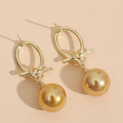 Boucles d'Oreilles en Perles Dorées